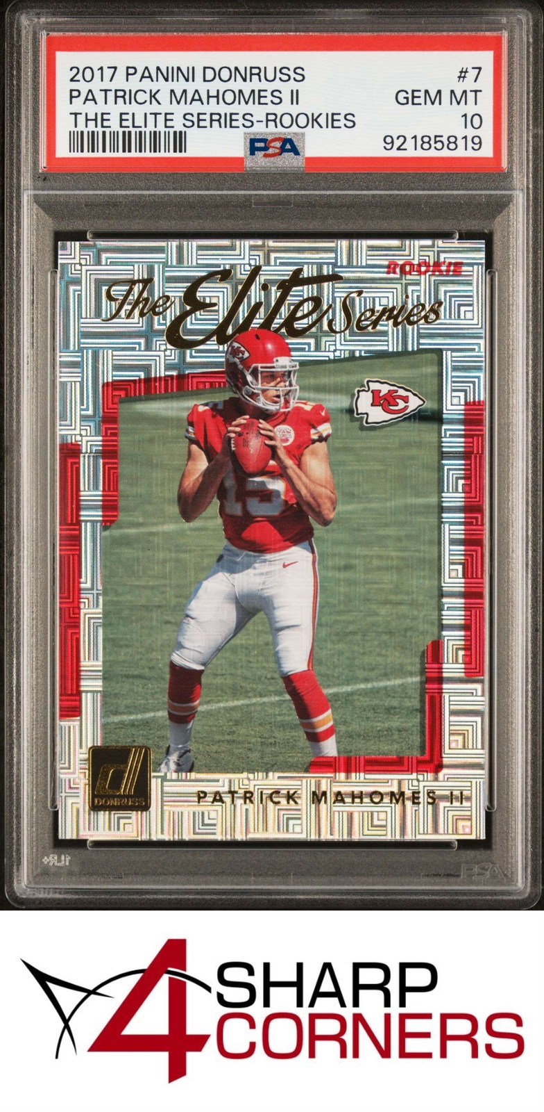 Patrick Mahomes Panini Donruss the Elite Series Rookie #7 Base