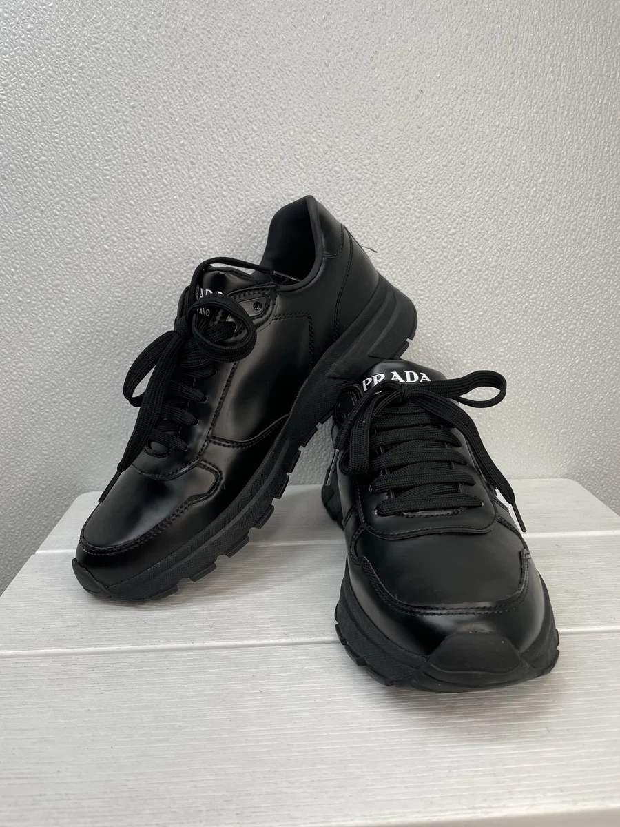 PRADA Lace Up Logo Black for sale | eBay
