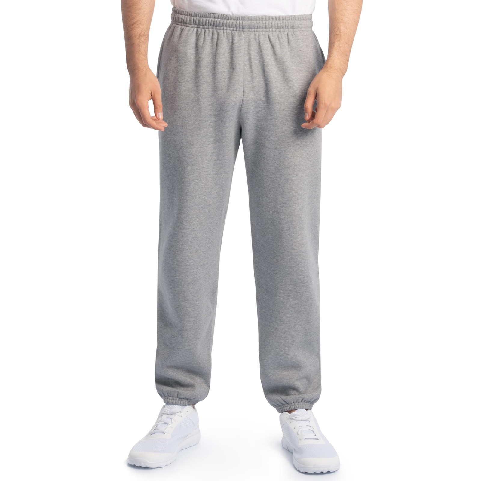 Fruit of the Loom Eversoft Fleece Joggers Sweatpants - Grey Heather, Large