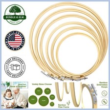 Elegant Bamboo Embroidery Hoop Set - 6 Sizes from 4" to 10" for Arts  Crafts