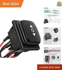 DC 12V 10A 6 Pin 3 Position ON-Off-ON AC 110V-220V Waterproof Momentary Polar...