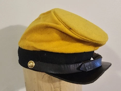 Civil War Reenactment Confederate Yellow Calvary Kepi Forager Replica CS Lined