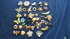 Lot vintage brooches costume jewelry Scotty Dog Rhinestones some high end 30+ pc