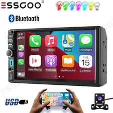 7" Car Stereo Radio Double 2 Din Apple CarPlay Android Auto Head Unit BT SWC+CAM