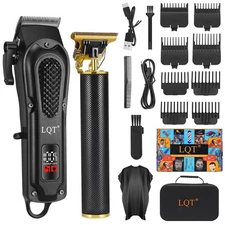 LQT Hombres s Profesional Cabello Clippers Kit Inalambrico Corded Barber Clip