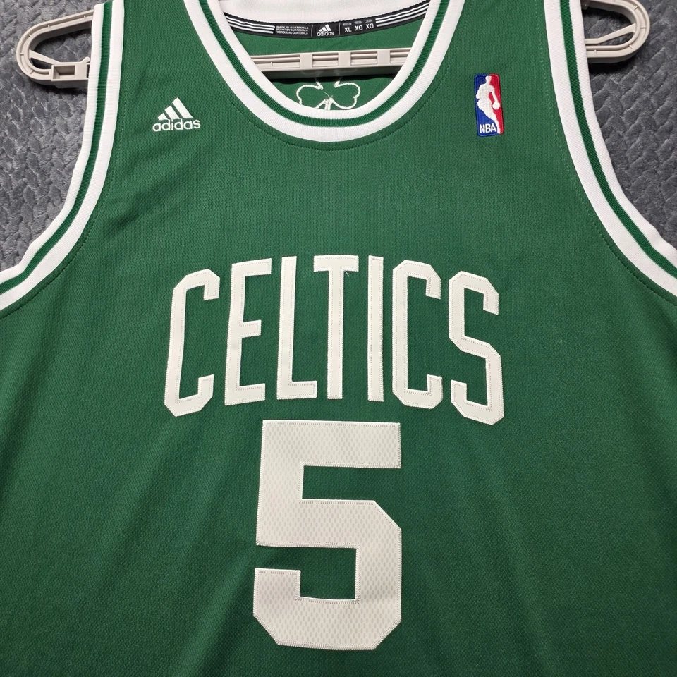 Camiseta de Colección Adidas Boston Celtics Kevin Garnett #5 Para Hombre XL Verde NBA +2 Longitud Foto 3 de 4