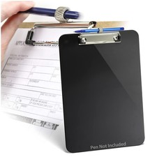 Officemate Plastic Clipboard, Letter Size, Low Profile Clip Holder,Black 83075 