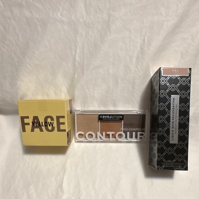 Revolution Trio Contour Palette Liquid Skin Fauxxation Foundation Corrector