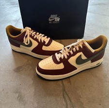 Burgundy and white Nike Air Force 1 07 LV8