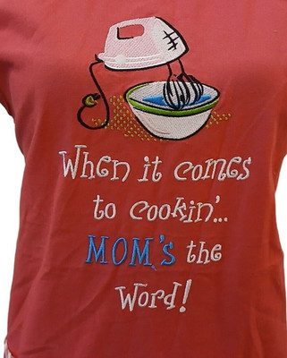Kay Dee Designs Full Pink Apron Moms The Word!  Girlie Ruffle Cotton Pockets #I5