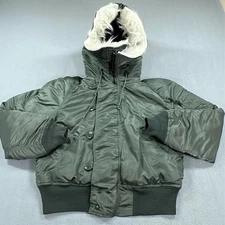 Vintage Alpha Industries N-2B Jacket Mens Medium Sage Green Parka Bomber 80s