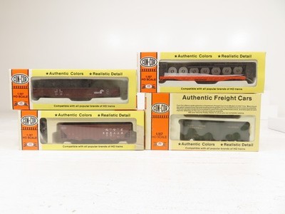 Con Cor HO Lot of 4 Freight Cars 1/87 Scale LN 9078