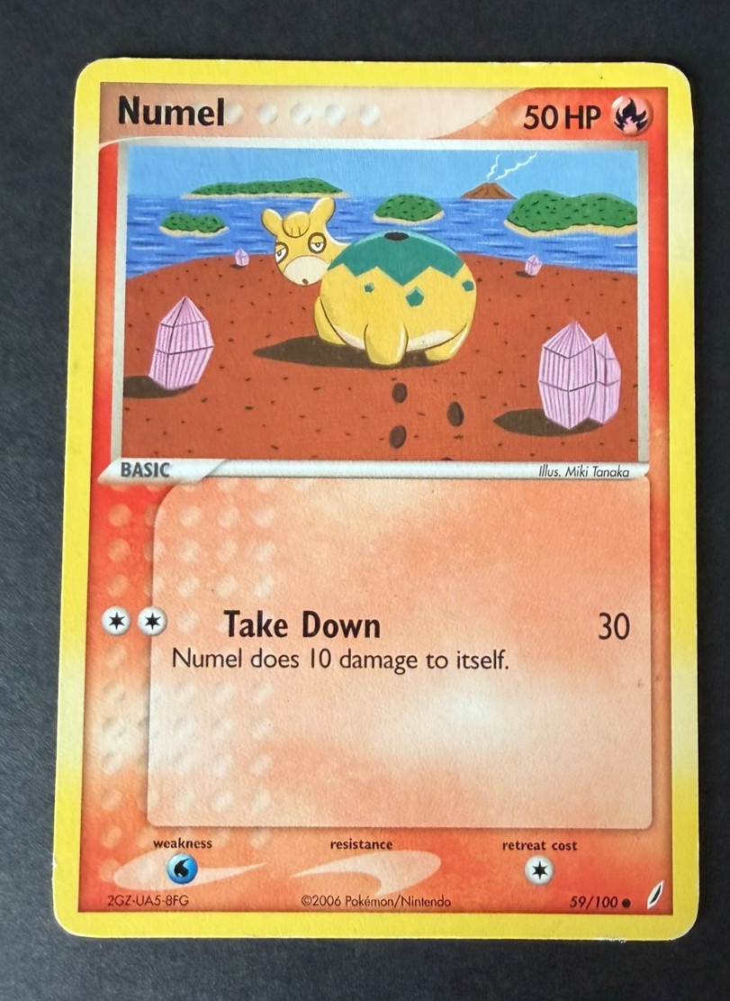 Pokemon Card - Numel 59/100 Crystal Guardians Common | Heavily Played