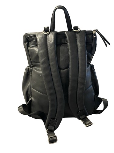 Oioi Nappy Bag Backpack Vegan Leather Black - Picture 4 of 5