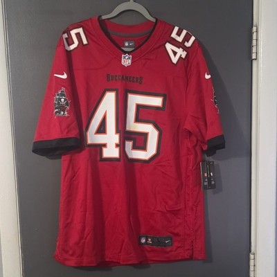 NFL Tampa Bay Buccaneers #45 Devin White Men's Jersey Red White Black Size L