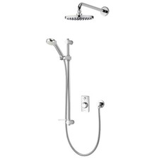 Aqualisa Visage Q Smart Concealed Shower - Adj. Head, 200mm Drencher, HP/Combi