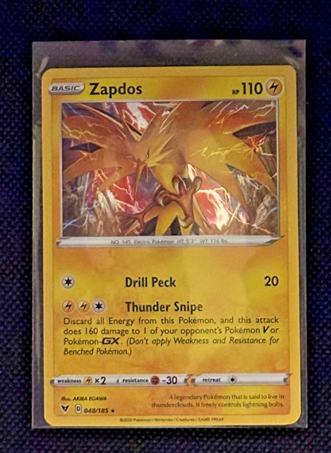 Zapdos 048/185 NM Cosmos Holo Pokemon Card Free Shipping
