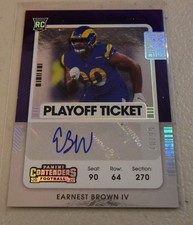 2021 Panini Contenders Playoff Ticket Rookie Auto Earnest Brown IV /99 #291