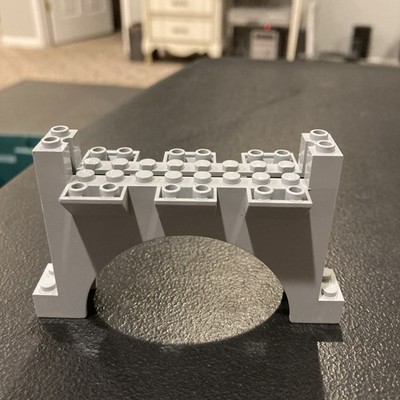 LEGO Minifigure Light Bluish Gray Castle Arch 4 x 12 x 6 Wall with Channels 7094