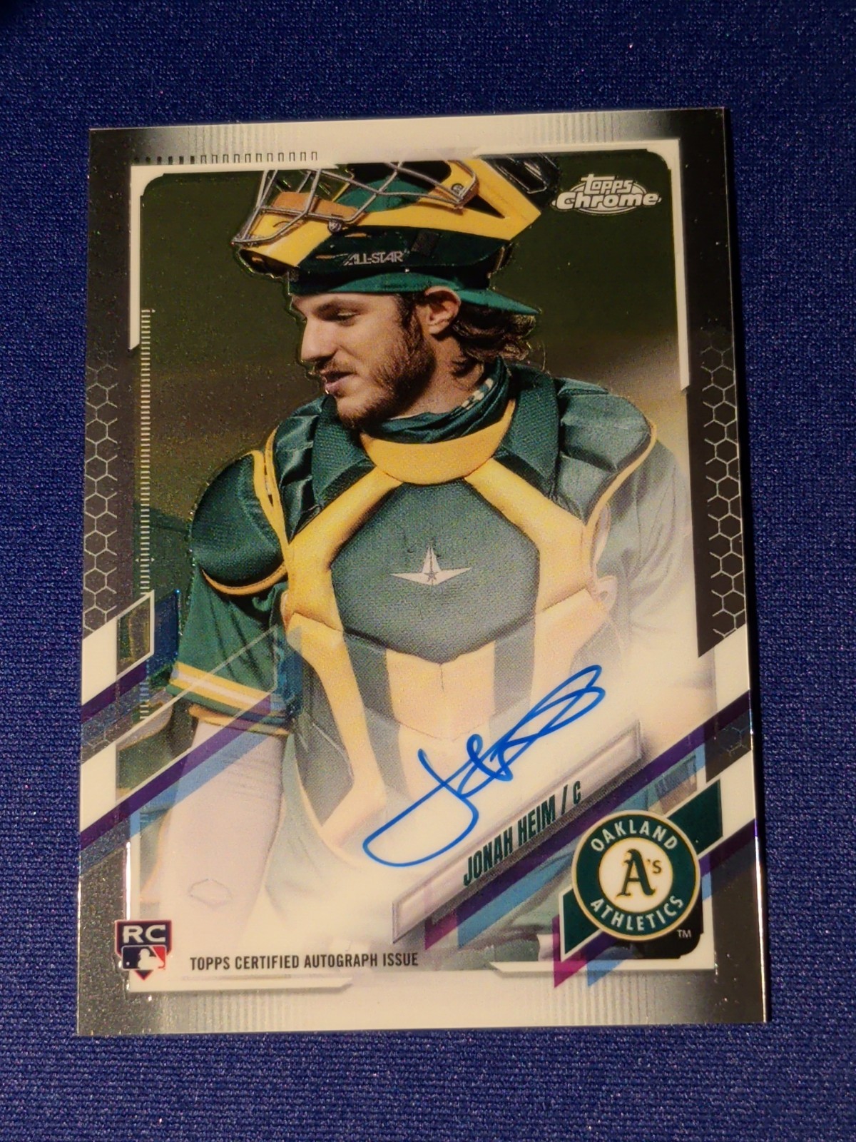 2021 Topps Chrome - Jonah Heim Rookie Auto #RA-JH RC Athletics