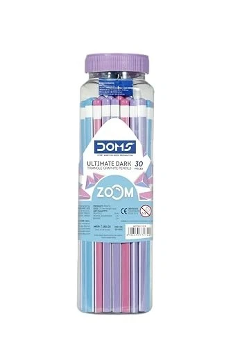 Tarro de lápices Doms Zoom Ultimate triángulo oscuro 30 piezas | Sacapuntas borrador escala Foto 2 de 4