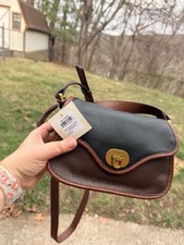 Fossil Espresso Heritage Flap Leather Crossbody NWT