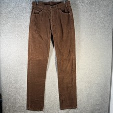 Levi s Brown Corduroy Pants Mens 32x34 Actual Straight Leg Vintage 70s USA Made