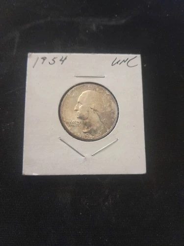 1954 P Washington Quarter BU Uncirculated Mint State 90% Silver 25c US Coin