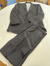 Brooks Brothers Explorer Regent Fit 2 Button Charcoal Grey Suit Size 44L