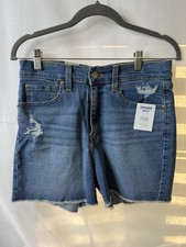 Denizen Levi  s Women  s Vintage High-Rise Denim Shorts Size 6 W28 Distressed NWT