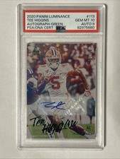 2020 Panini Luminance - Tee Higgins Green Auto RC /10 PSA 10- Pop 1 Number Match