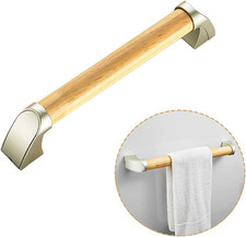 Wood Grab Bar Wall Mounted Safety Rails Support Handle Durable Toilet Grab bar