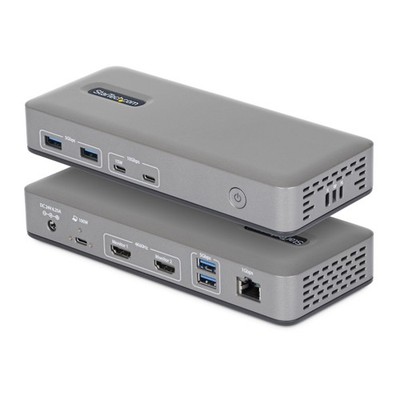 StarTech USB-C Docking Station for Dual Monitors, Dual 4K 60Hz HDMI, 100W Power 