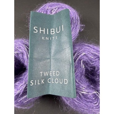 Shibui Knits Tweed Silk Cloud Yarn 3 Skeins Majesty Purple Lace Silk Kid Mohair