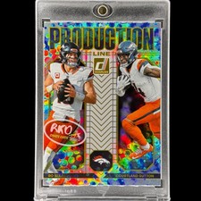 Bo Nix Courtland Sutton RARE DUAL REFRACTOR INVESTMENT CARD PANINI BRONCOS MINT