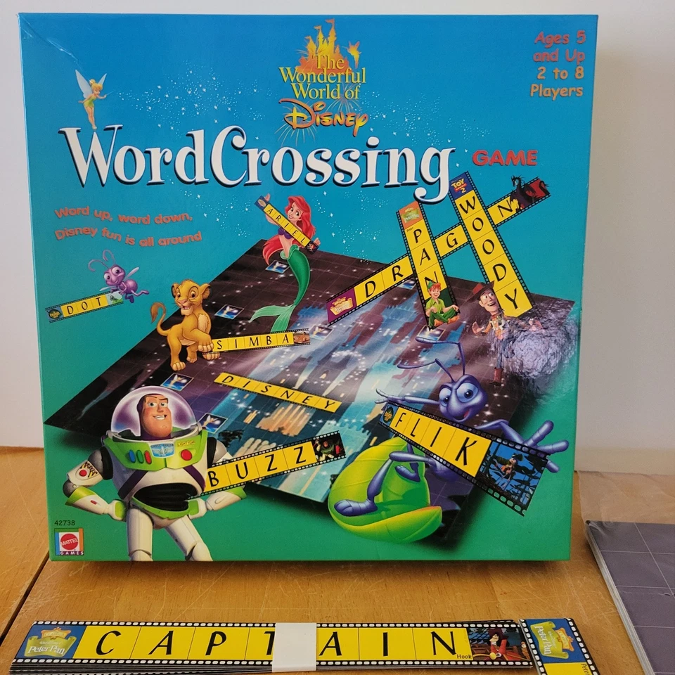 Mattel The Wonderful World of Disney Word Crossing Game 2000 Complete - Image 2 of 4