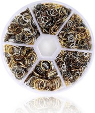 1000Pcs O Ring Connectors Metal Open Jump Rings Set Jump Rings for Jewelry Makin