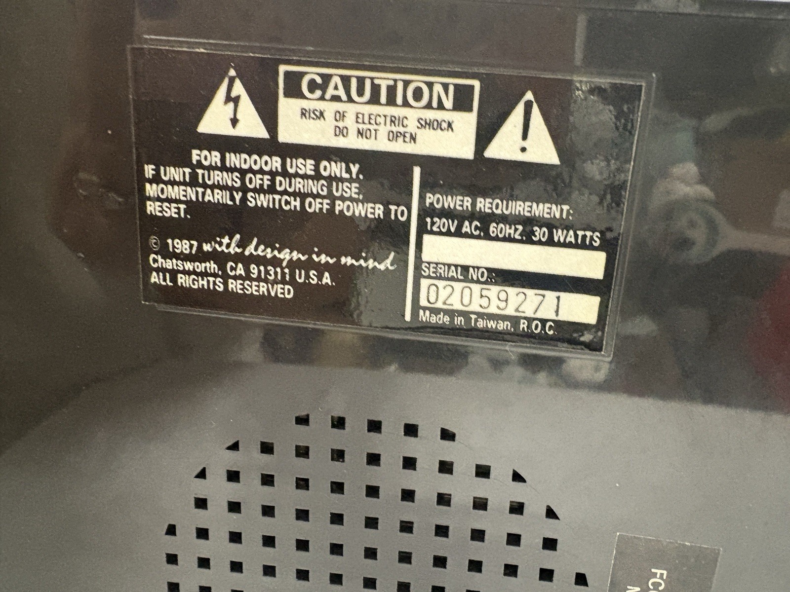 Vintage 1987 Plasma Ball/Globe F/X Model 0201 'With Design in Mind'