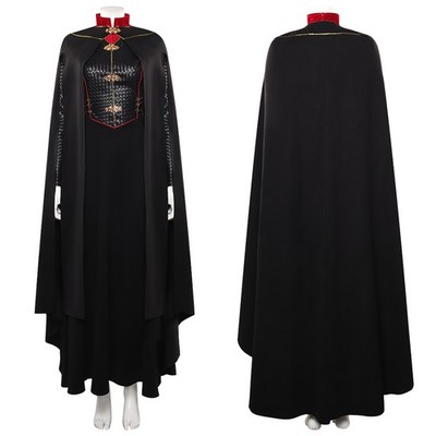 Queen Princess Rhaenyra Targaryen Cosplay Costume Halloween cloak+dress Uniform