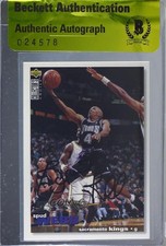 BAS 1995-96 Upper Deck Collector's Choice Spud Webb #44 Authentic Auto 3c7