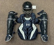 Under Armour Converge Victory Series Teen 13-15 Baseball Catchers Set Navy Blue
