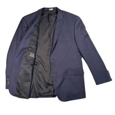 Jos A Bank Travelers Collection Navy Gold Buttons Tailored Fit Blazer Sport Coat