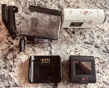 SONY FDR-X3000 4K Action Camera Waterproof Case, Battery, Charger  Aux Screen.