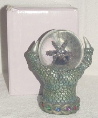 SAN FRANCISCO MUSIC BOX CO. DRAGON CLAW MUSICAL WATER GLOBE MARJORIE SARNAT 