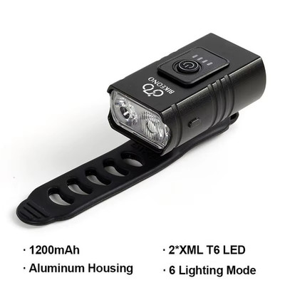 Bike Light USB Rechargeable MTB Front Lamp Headlight Flashlight Bicycle Lighting