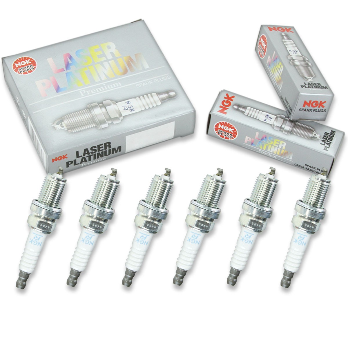 6 pcs NGK Laser Platinum Spark Plugs for 2000 Mitsubishi Eclipse 3.0L V6 - ky
