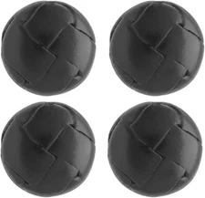 ATbutton Brand Large (7/8"), Black Genuine Leather Buttons- Set of 4 from Puerto