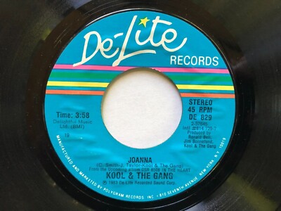 Kool & The Gang JOANNA 1983 De-Lite 45 rpm single VG++ 