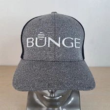 BUNGE FITTED FLEXFIT BASEBALL HAT/CAP, SIZE L/XL, GRAY, SOYBEAN/EXPORTER/OUTDOOR