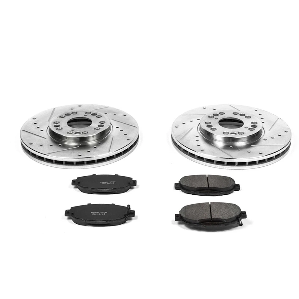 K1073 Powerstop Juego de 2 ruedas delanteras para Lexus SC300 SC400 discos de freno y pastillas de freno Foto 3 de 3